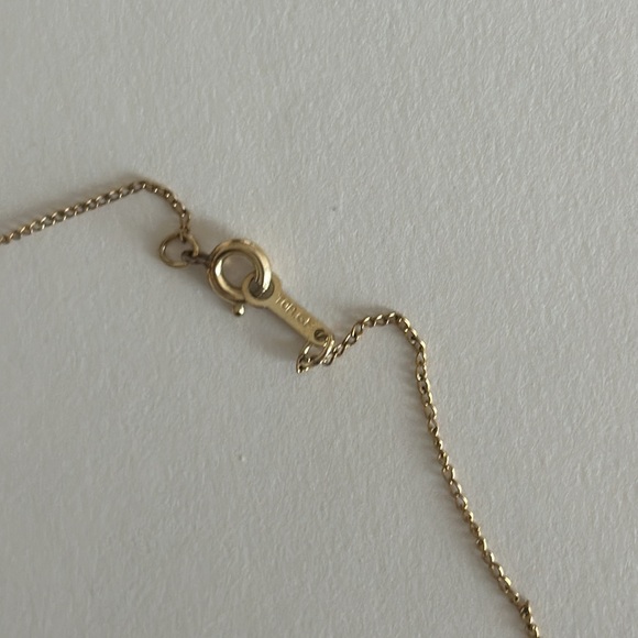 Vintage gold filled chain and pendant. With white opal. - Picture 2 of 7